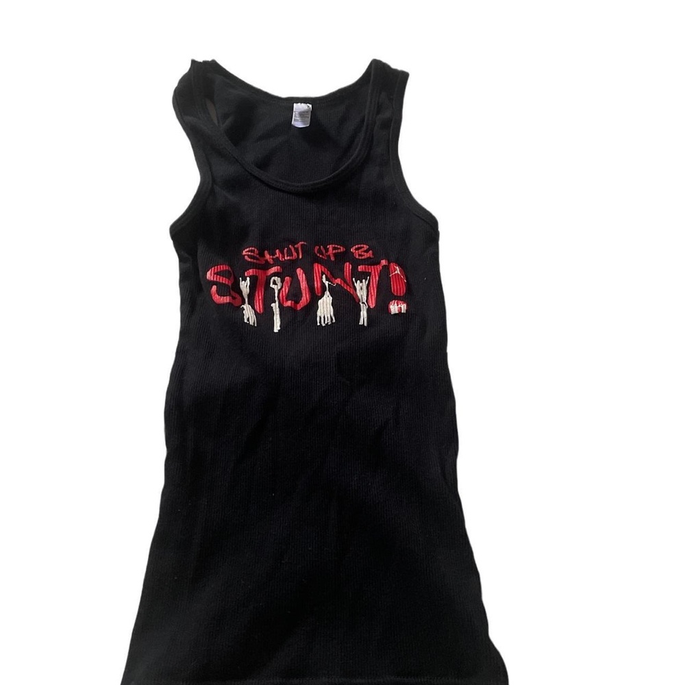 Shut up and stunt! American apparel graphic tank top